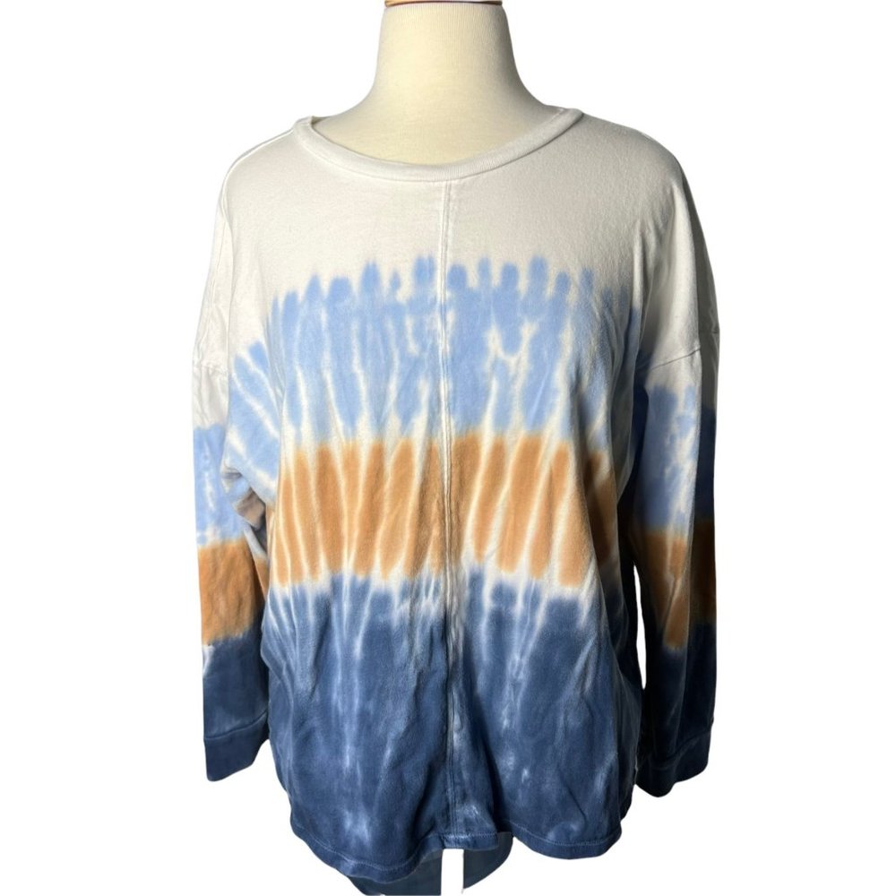 Madewell Women's Newville Tie-Dye Tee Top Dip Dye Size Large
